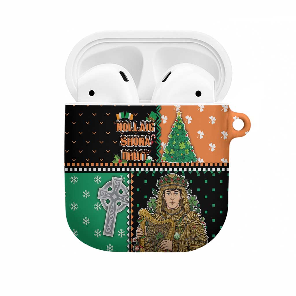 Ireland Christmas AirPods Case Wren Boy With Shamrock Xmas Tree - Wonder Print Shop