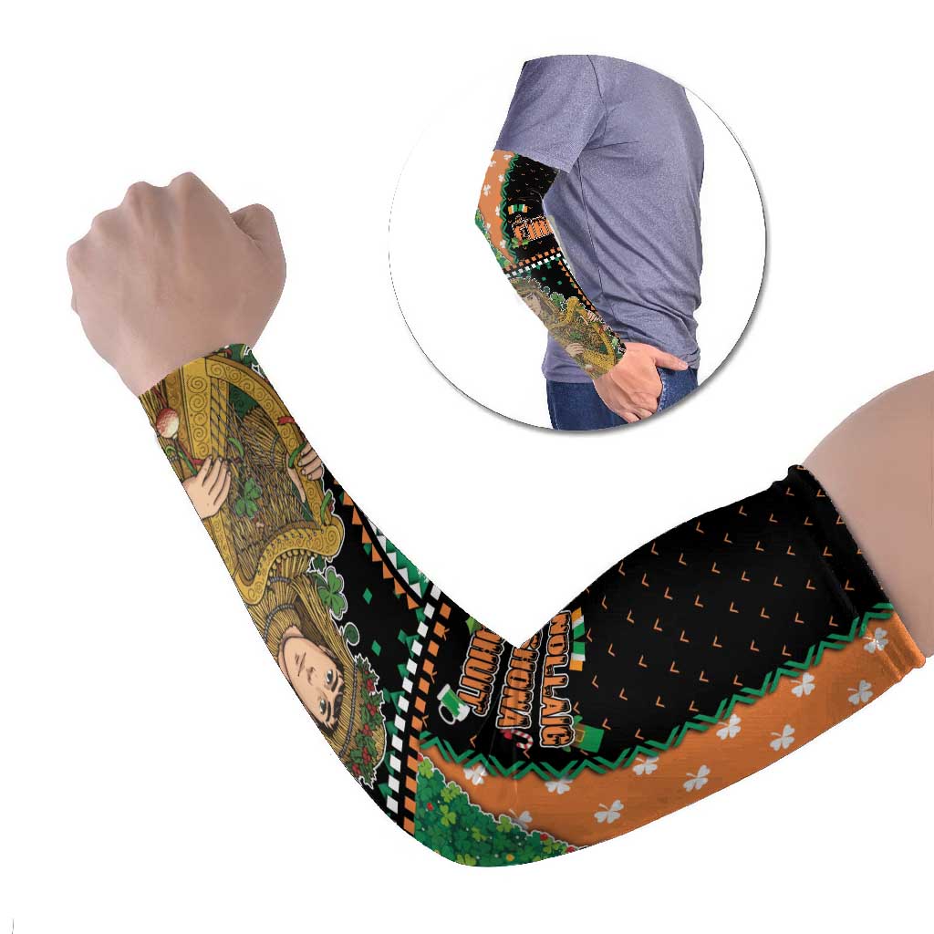 Ireland Christmas Arm Sleeves Wren Boy With Shamrock Xmas Tree - Wonder Print Shop
