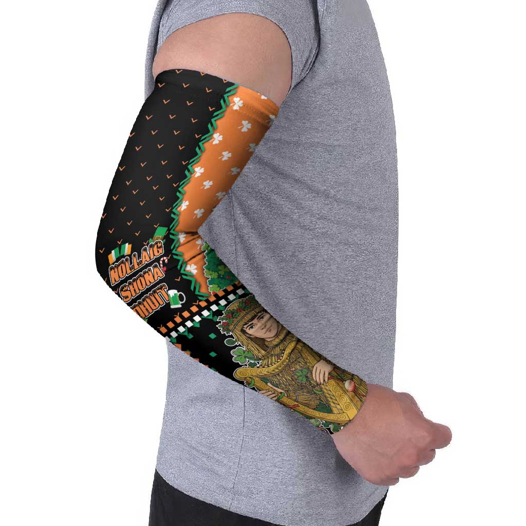 Ireland Christmas Arm Sleeves Wren Boy With Shamrock Xmas Tree - Wonder Print Shop
