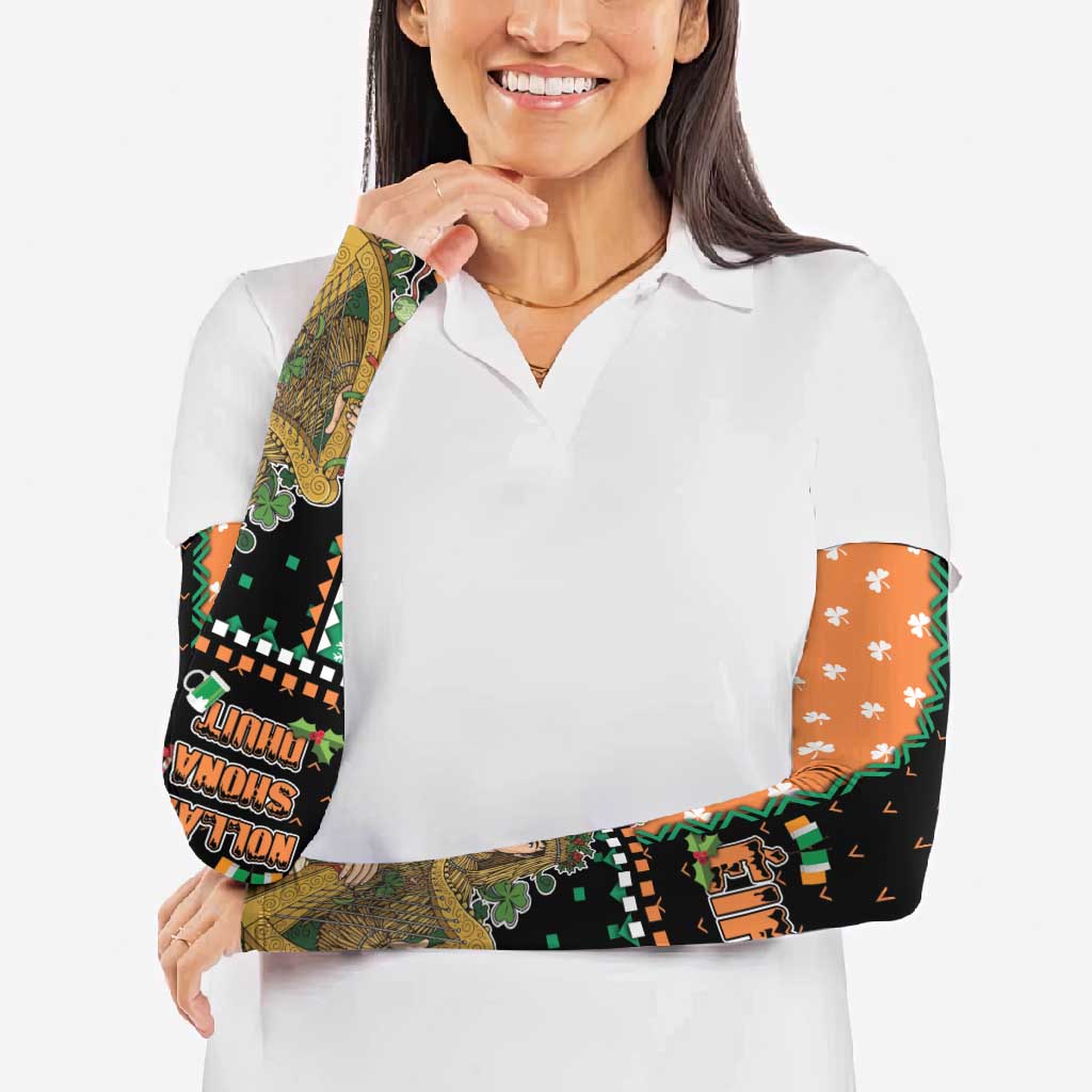 Ireland Christmas Arm Sleeves Wren Boy With Shamrock Xmas Tree - Wonder Print Shop