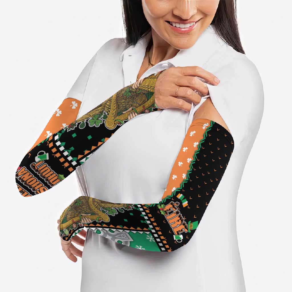 Ireland Christmas Arm Sleeves Wren Boy With Shamrock Xmas Tree - Wonder Print Shop