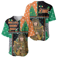 Ireland Christmas Baseball Jersey Wren Boy With Shamrock Xmas Tree - Wonder Print Shop