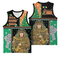 Ireland Christmas Basketball Jersey Wren Boy With Shamrock Xmas Tree - Wonder Print Shop