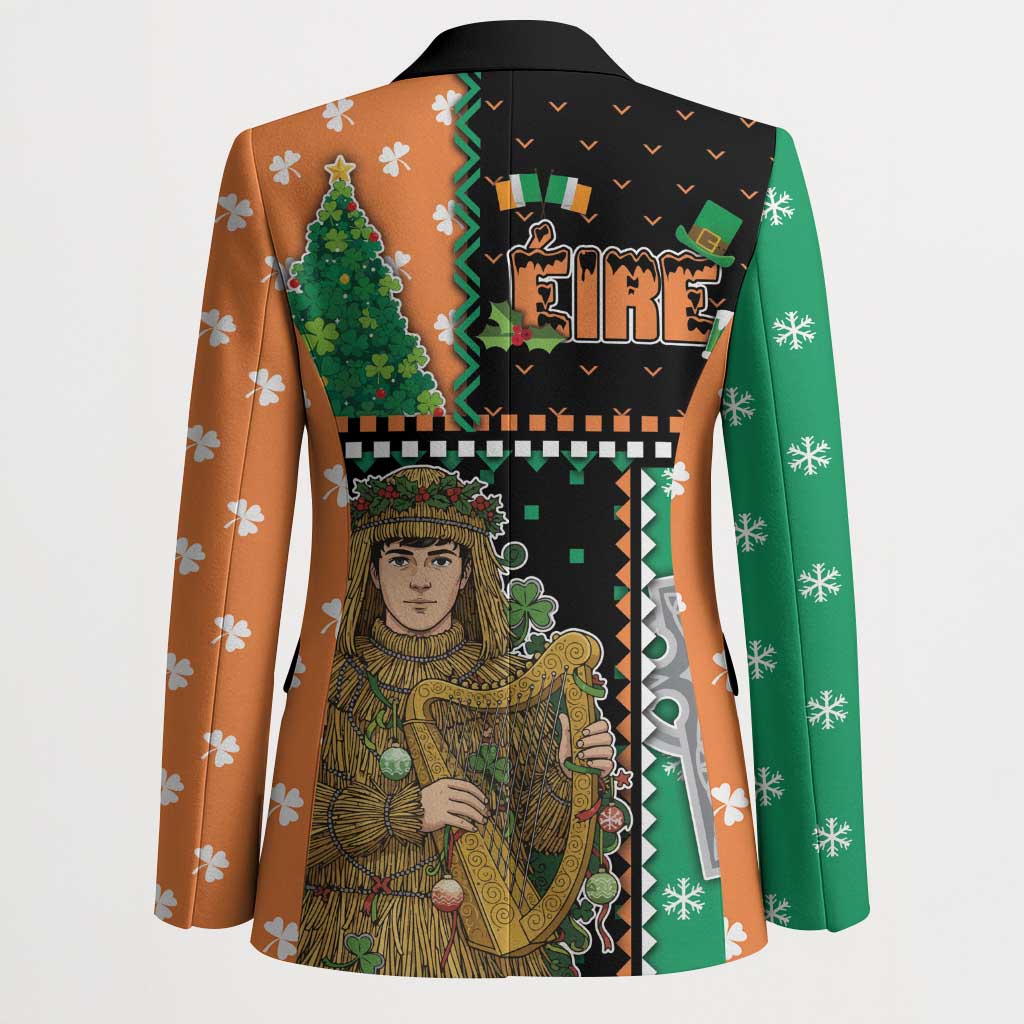 Ireland Christmas Blazer Wren Boy With Shamrock Xmas Tree - Wonder Print Shop