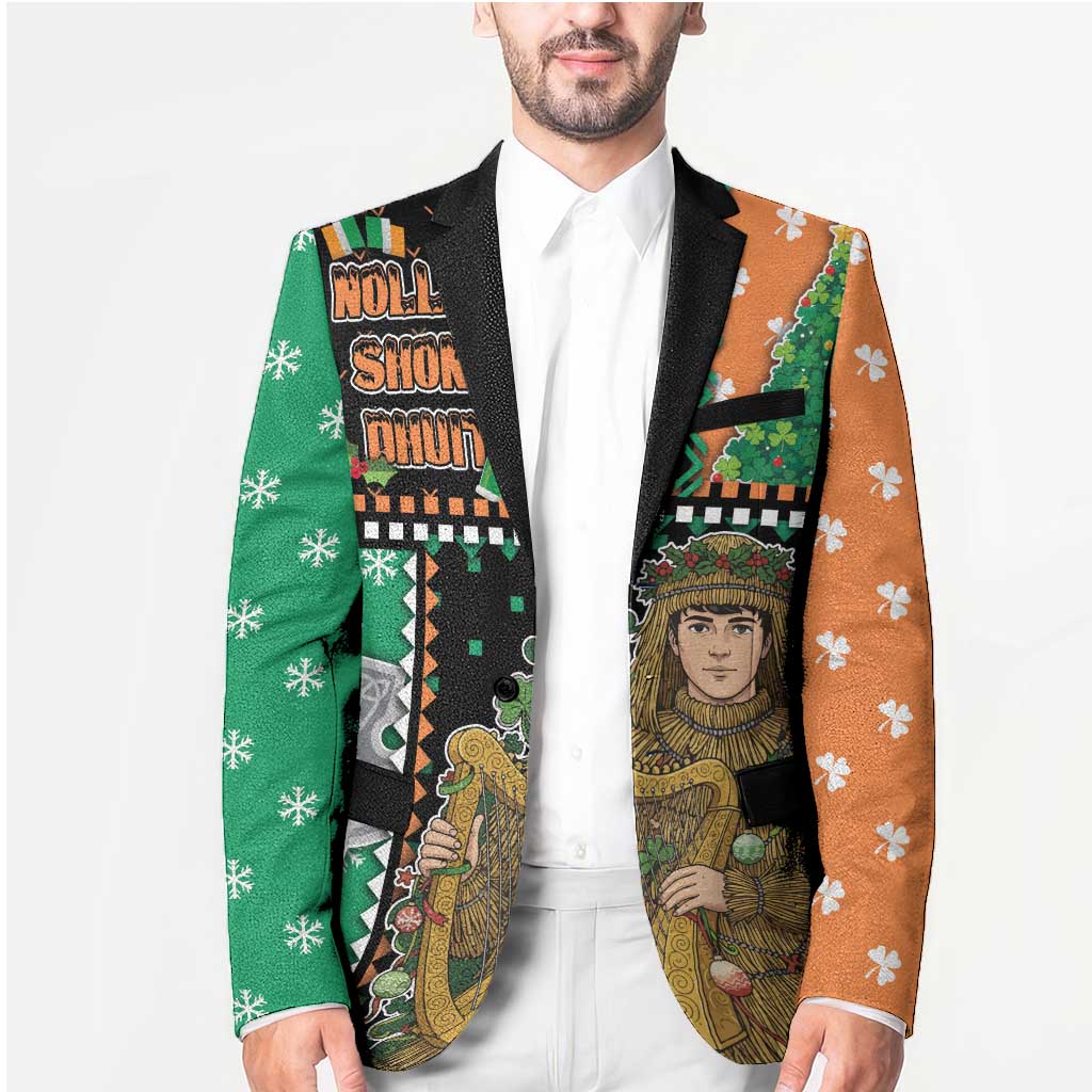 Ireland Christmas Blazer Wren Boy With Shamrock Xmas Tree - Wonder Print Shop