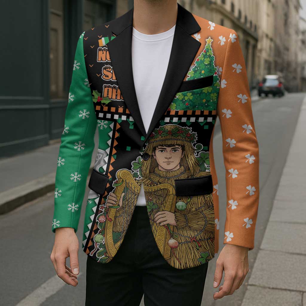 Ireland Christmas Blazer Wren Boy With Shamrock Xmas Tree - Wonder Print Shop