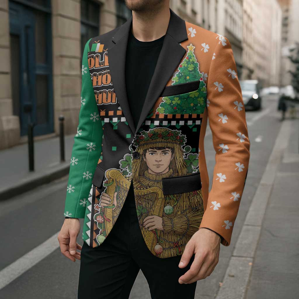 Ireland Christmas Blazer Wren Boy With Shamrock Xmas Tree - Wonder Print Shop