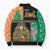 Ireland Christmas Bomber Puffer Jacket Wren Boy With Shamrock Xmas Tree - Wonder Print Shop