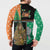 Ireland Christmas Button Sweatshirt Wren Boy With Shamrock Xmas Tree - Wonder Print Shop