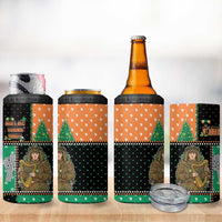 Ireland Christmas 4 in 1 Can Cooler Tumbler Wren Boy With Shamrock Xmas Tree - Wonder Print Shop