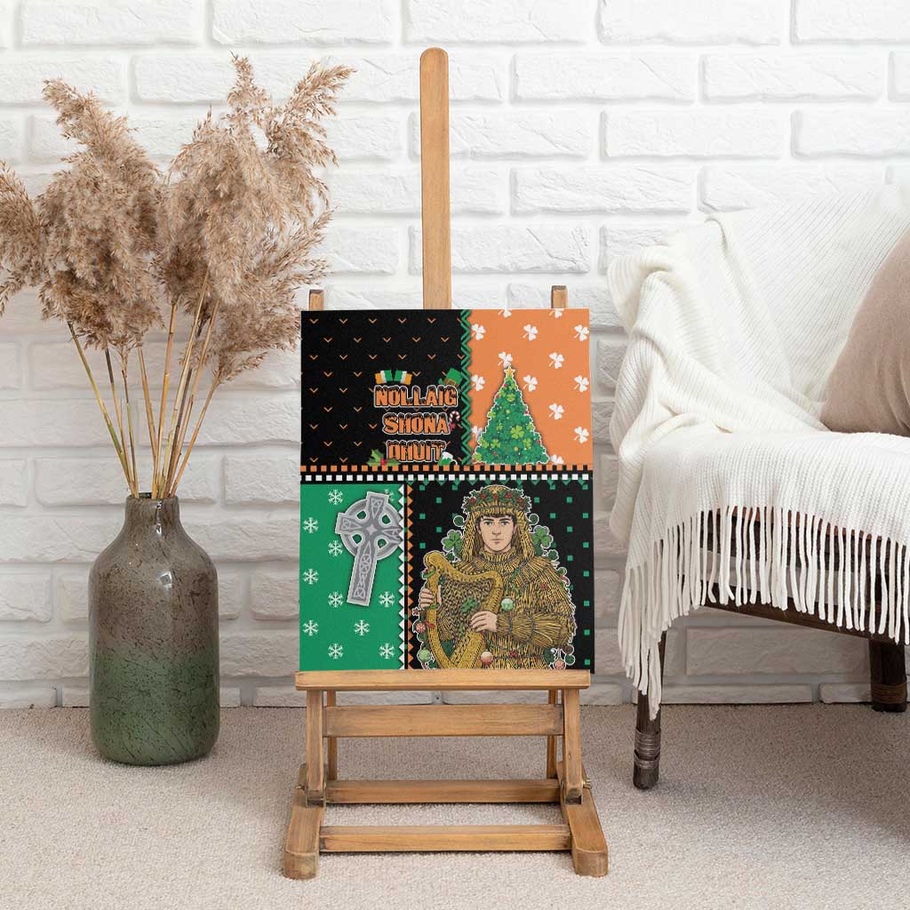 Ireland Christmas Canvas Wall Art Wren Boy With Shamrock Xmas Tree - Wonder Print Shop