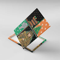 Ireland Christmas Canvas Wall Art Wren Boy With Shamrock Xmas Tree - Wonder Print Shop