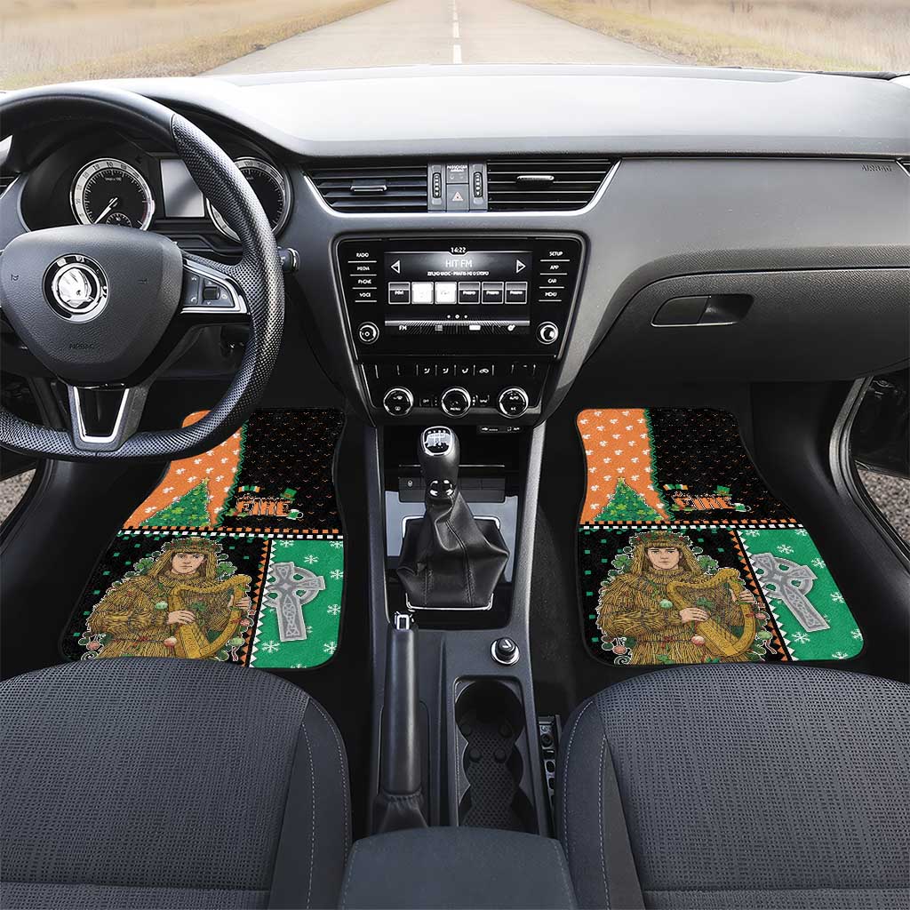 Ireland Christmas Car Mats Wren Boy With Shamrock Xmas Tree - Wonder Print Shop