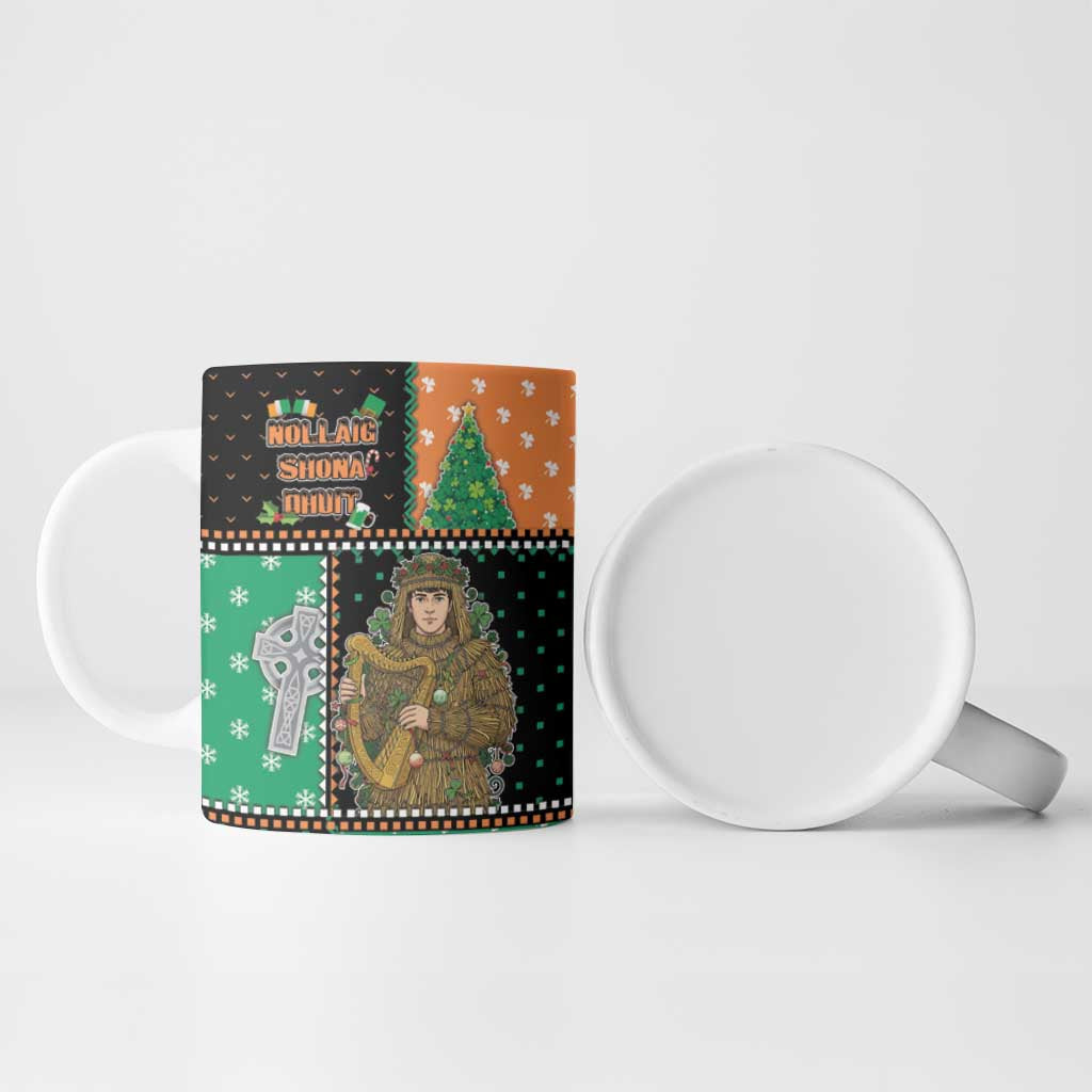 Ireland Christmas Ceramic Mug Wren Boy With Shamrock Xmas Tree - Wonder Print Shop
