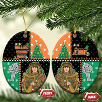 Ireland Christmas Ceramic Ornament Wren Boy With Shamrock Xmas Tree - Wonder Print Shop