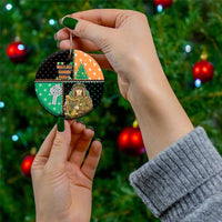 Ireland Christmas Ceramic Ornament Wren Boy With Shamrock Xmas Tree - Wonder Print Shop