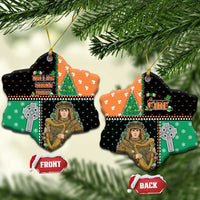 Ireland Christmas Ceramic Ornament Wren Boy With Shamrock Xmas Tree - Wonder Print Shop