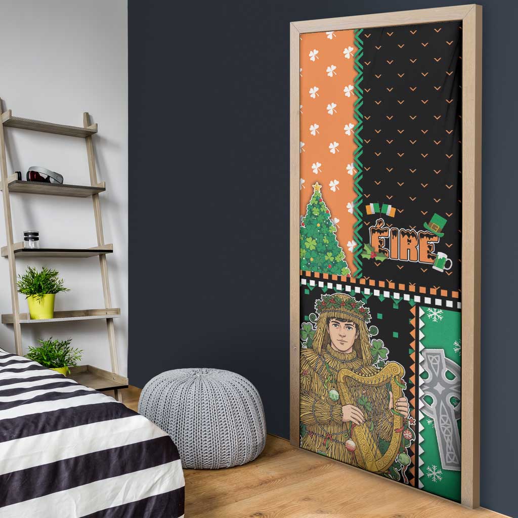 Ireland Christmas Door Cover Wren Boy With Shamrock Xmas Tree - Wonder Print Shop