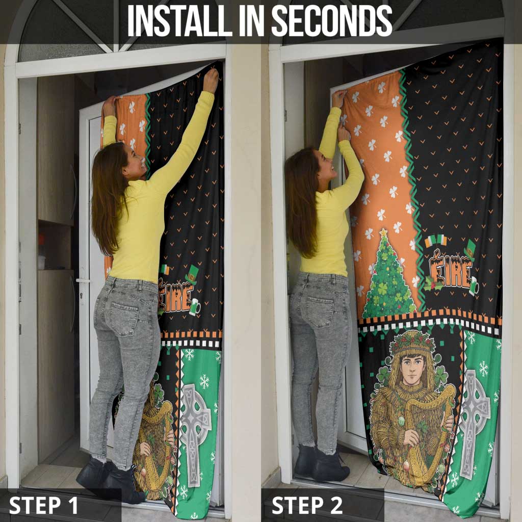 Ireland Christmas Door Cover Wren Boy With Shamrock Xmas Tree - Wonder Print Shop