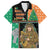 Ireland Christmas Family Matching Long Sleeve Bodycon Dress and Hawaiian Shirt Wren Boy With Shamrock Xmas Tree - Wonder Print Shop