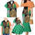 Ireland Christmas Family Matching Mermaid Dress and Hawaiian Shirt Wren Boy With Shamrock Xmas Tree - Wonder Print Shop