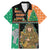 Ireland Christmas Family Matching Mermaid Dress and Hawaiian Shirt Wren Boy With Shamrock Xmas Tree - Wonder Print Shop