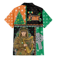 Ireland Christmas Family Matching Mermaid Dress and Hawaiian Shirt Wren Boy With Shamrock Xmas Tree - Wonder Print Shop