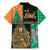 Ireland Christmas Family Matching Mermaid Dress and Hawaiian Shirt Wren Boy With Shamrock Xmas Tree - Wonder Print Shop