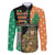 Ireland Christmas Family Matching Mermaid Dress and Hawaiian Shirt Wren Boy With Shamrock Xmas Tree - Wonder Print Shop