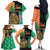 Ireland Christmas Family Matching Off The Shoulder Long Sleeve Dress and Hawaiian Shirt Wren Boy With Shamrock Xmas Tree - Wonder Print Shop