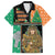 Ireland Christmas Family Matching Off The Shoulder Long Sleeve Dress and Hawaiian Shirt Wren Boy With Shamrock Xmas Tree - Wonder Print Shop