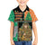 Ireland Christmas Family Matching Off The Shoulder Long Sleeve Dress and Hawaiian Shirt Wren Boy With Shamrock Xmas Tree - Wonder Print Shop