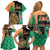 Ireland Christmas Family Matching Off Shoulder Short Dress and Hawaiian Shirt Wren Boy With Shamrock Xmas Tree - Wonder Print Shop