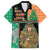 Ireland Christmas Family Matching Short Sleeve Bodycon Dress and Hawaiian Shirt Wren Boy With Shamrock Xmas Tree - Wonder Print Shop