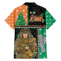 Ireland Christmas Family Matching Summer Maxi Dress and Hawaiian Shirt Wren Boy With Shamrock Xmas Tree - Wonder Print Shop