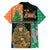 Ireland Christmas Family Matching Summer Maxi Dress and Hawaiian Shirt Wren Boy With Shamrock Xmas Tree - Wonder Print Shop
