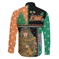 Ireland Christmas Family Matching Summer Maxi Dress and Hawaiian Shirt Wren Boy With Shamrock Xmas Tree - Wonder Print Shop