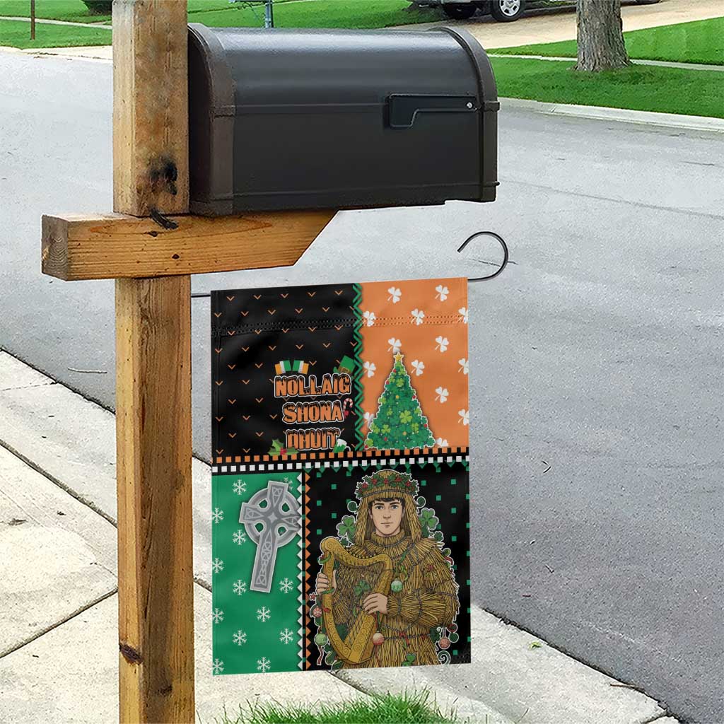 Ireland Christmas Garden Flag Wren Boy With Shamrock Xmas Tree - Wonder Print Shop