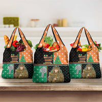 Ireland Christmas Grocery Bag Wren Boy With Shamrock Xmas Tree - Wonder Print Shop