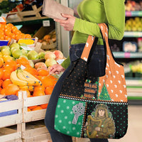 Ireland Christmas Grocery Bag Wren Boy With Shamrock Xmas Tree - Wonder Print Shop