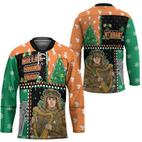 Ireland Christmas Hockey Jersey Wren Boy With Shamrock Xmas Tree - Wonder Print Shop
