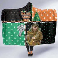 Ireland Christmas Hooded Blanket Wren Boy With Shamrock Xmas Tree - Wonder Print Shop