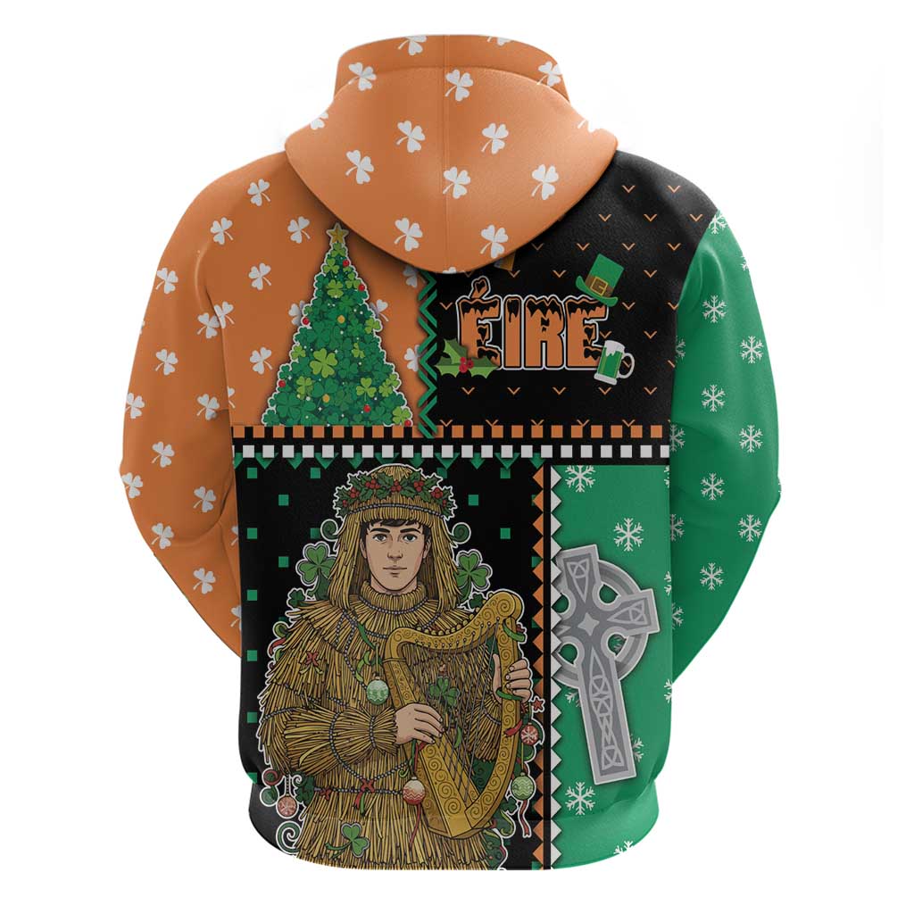 Ireland Christmas Hoodie Wren Boy With Shamrock Xmas Tree - Wonder Print Shop