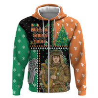 Ireland Christmas Hoodie Wren Boy With Shamrock Xmas Tree - Wonder Print Shop