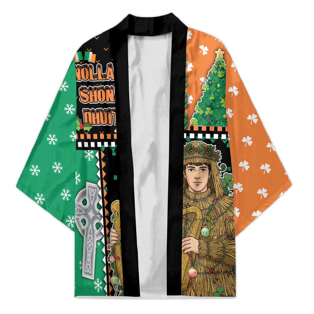 Ireland Christmas Kimono Wren Boy With Shamrock Xmas Tree - Wonder Print Shop