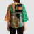Ireland Christmas Kimono Sleeve Blouse Wren Boy With Shamrock Xmas Tree - Wonder Print Shop