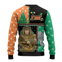 Ireland Christmas Ugly Christmas Sweater Wren Boy With Shamrock Xmas Tree - Wonder Print Shop