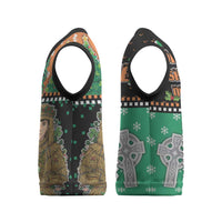 Ireland Christmas Knitted V-Neck Vest Wren Boy With Shamrock Xmas Tree - Wonder Print Shop