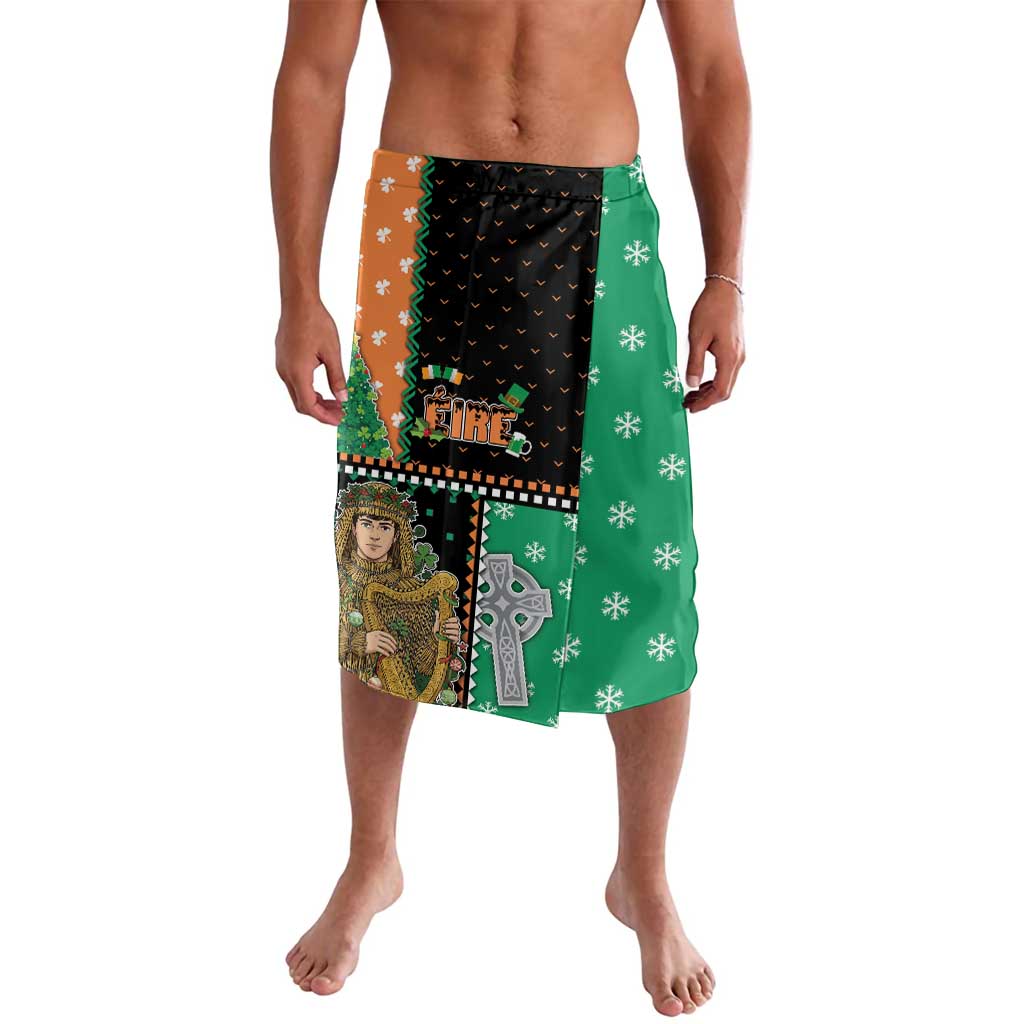 Ireland Christmas Lavalava Wren Boy With Shamrock Xmas Tree - Wonder Print Shop