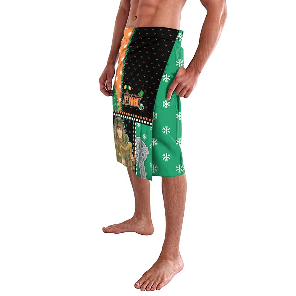 Ireland Christmas Lavalava Wren Boy With Shamrock Xmas Tree - Wonder Print Shop